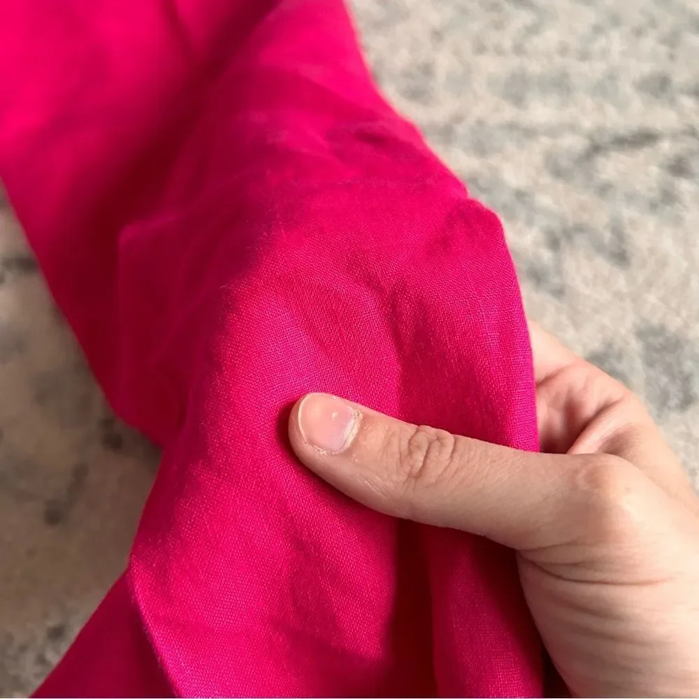 Lord and Taylor 100% Linen Hot Pink Fuchsia Pants - Picture 4 of 5